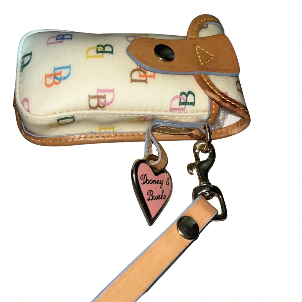 Vintage Dooney & Bourke Rainbow Monogram Wristlet Phone Case – VHTF